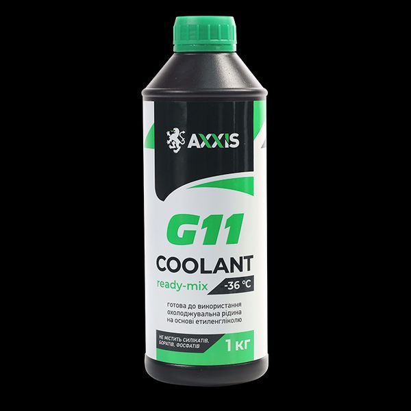 Антифриз GREEN G11 Coolant Ready-Mix -36 &deg;C (AXXIS) (зелений) (Каністра 5 кг) AX-P999-G11Gr RDM5 фото
